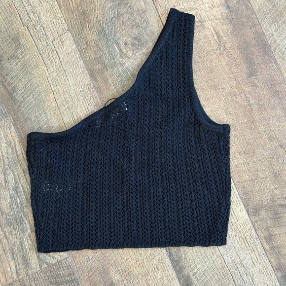 4th and Reckless dune crochet one shoulder beach crop top - Picture 2 of 3